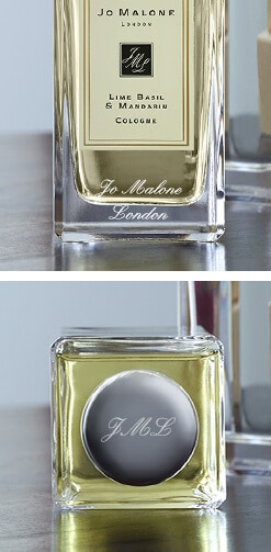 engraved cologne 100ml bottle